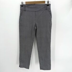 Attyre Petite Crop Pants Womens 6P Black White Pull On Capri Classic Casual Work